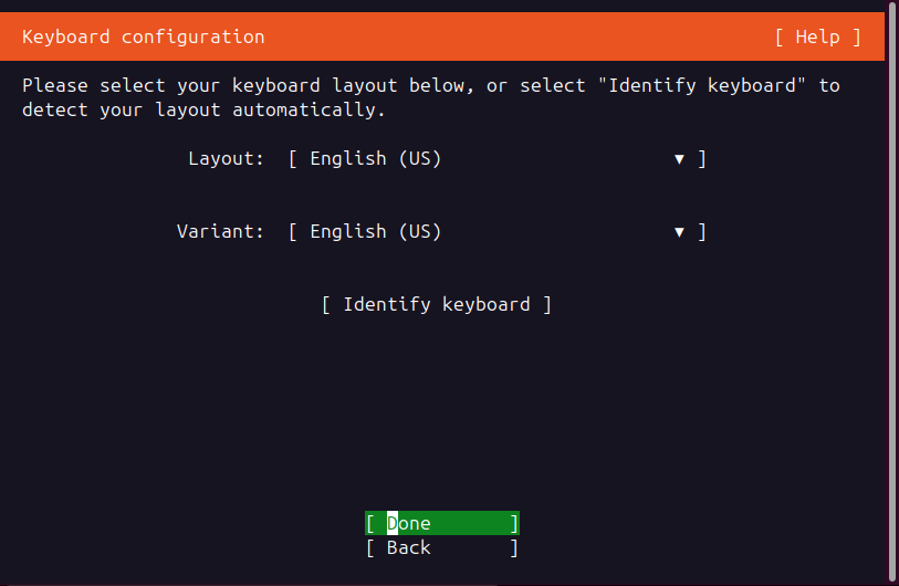 Настройка раскладки в установщике Ubuntu