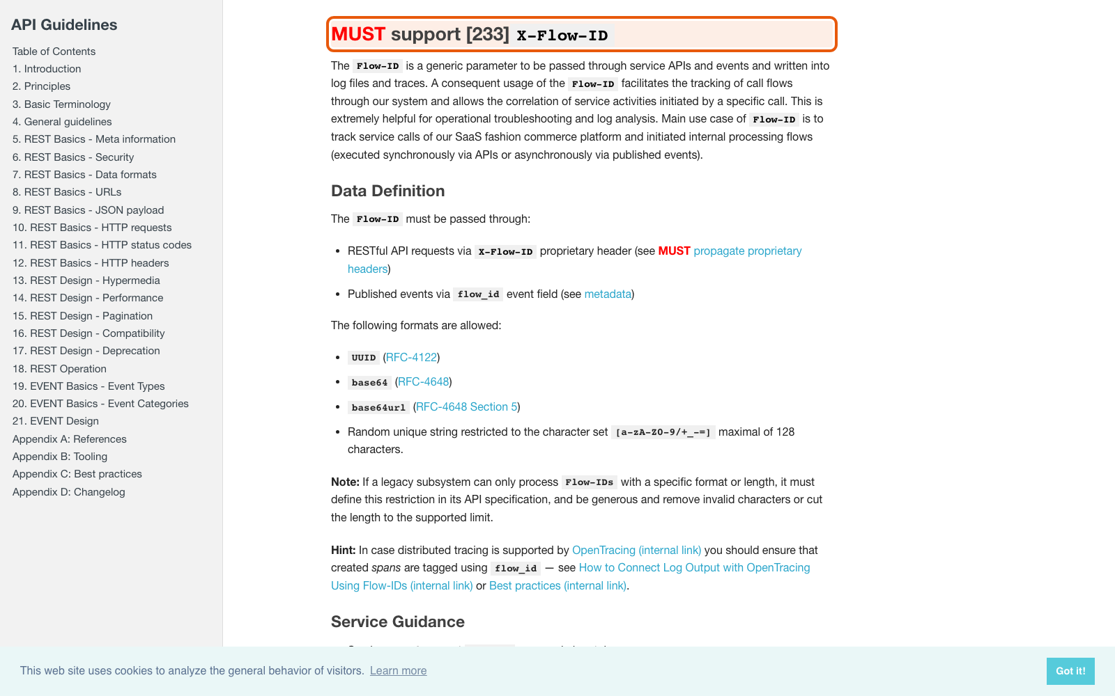 Правило Zalando 233: MUST support X-Flow-ID.