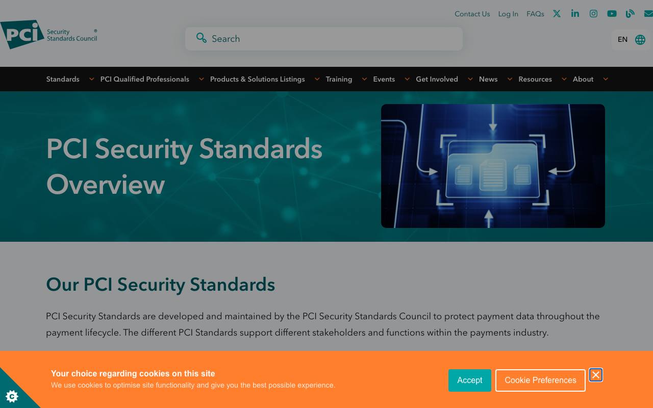 Раздел стандартов на сайте PCI Security Standards Council.